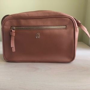 New Pretty Ballerinas Rose Blush Leather Crossbody w/ Gift with Purchase